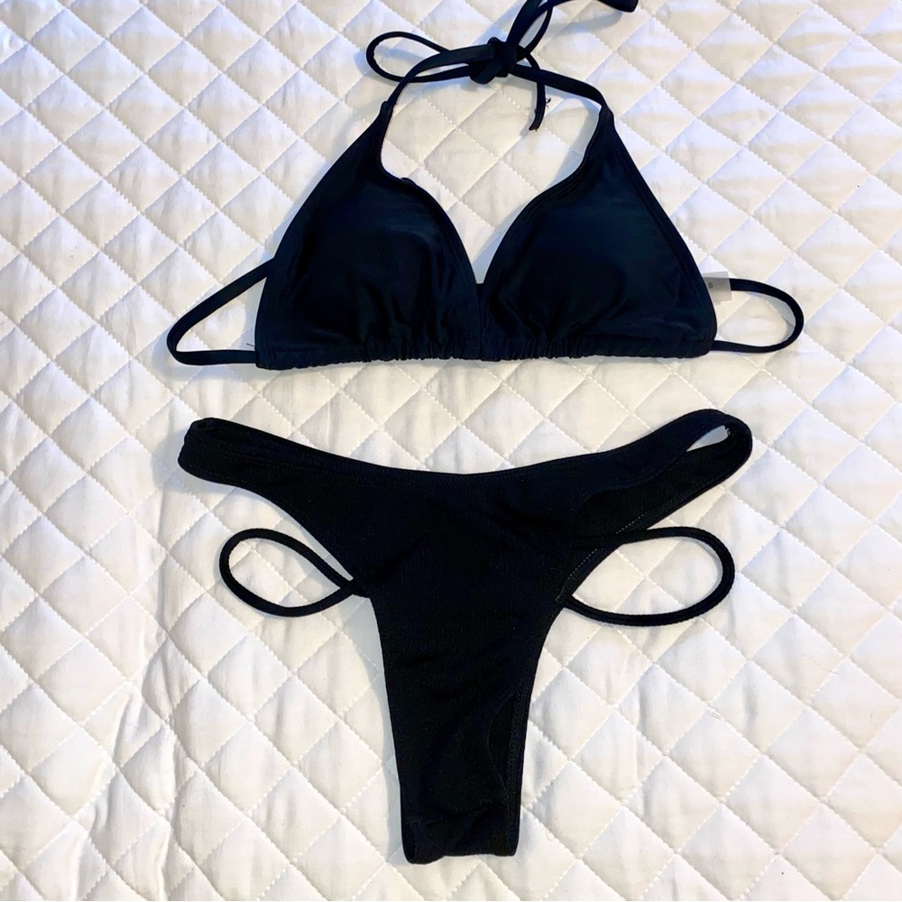 SHEIN  triangle top side strap bikini